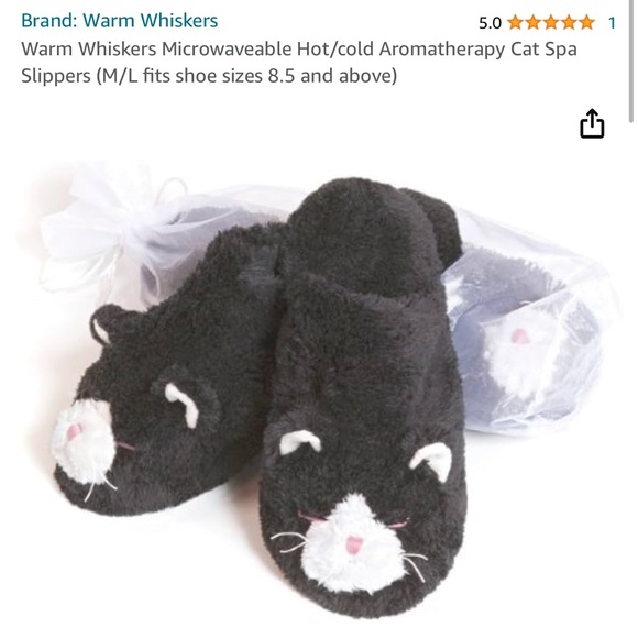 SPA lavender warm fuzzy cat slippers Warm Whiskers sold out PERFECT GIFT! - Picture 2 of 8
